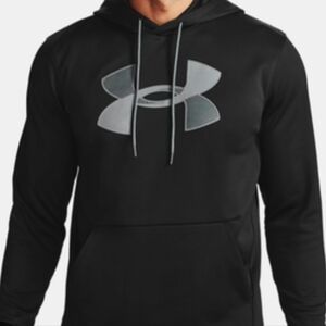 Under Armour Men's Medium UA Storm Black Hoodie with Gray Logo